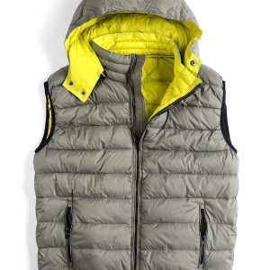 gilet grigio/senape